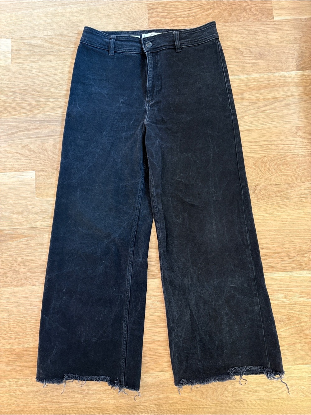 MNG Catherine High-Rise Wide Leg Women's Jeans in Black